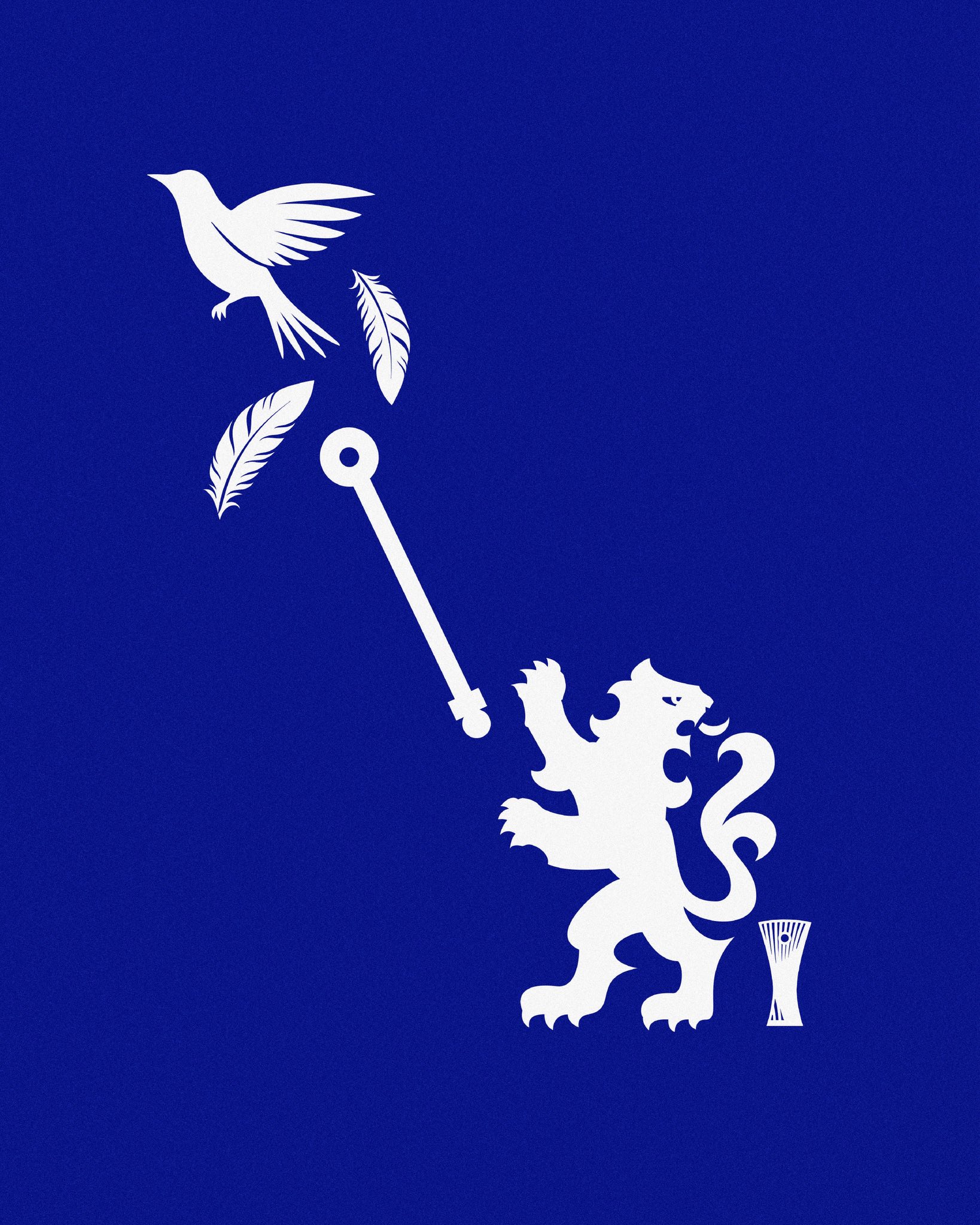 🤙隔空回应贝蒂斯！切尔西官媒晒图：雄狮用权杖击落飞鸟